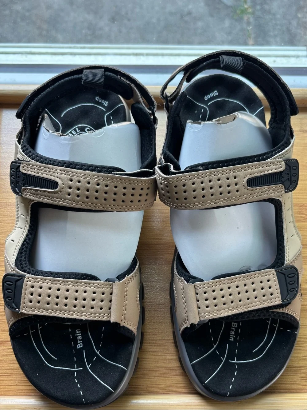 Women’s Beige Adjustable Strap Sandals - Casual Comfort